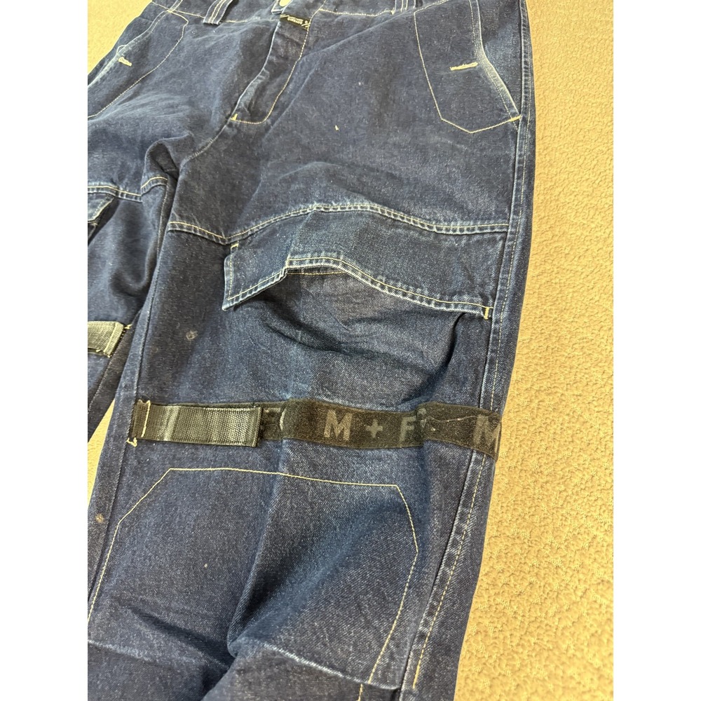 Marithe Francois Girbaud Pants Mens 40 Denim Carpenter Utility Cargo Workwear - Picture 2 of 11
